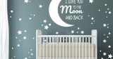Αυτοκόλλητα Τοίχου - I love you to the moon and back🌙✨ — εικόνα 1 από 6