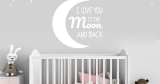 Αυτοκόλλητα Τοίχου - I love you to the moon and back🌙✨ — εικόνα 5 από 6