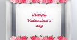 Αυτοκόλλητα καταστημάτων - Happy Valentine's Day και μπορντούρα με τριαντάφυλλα — εικόνα 3 από 4