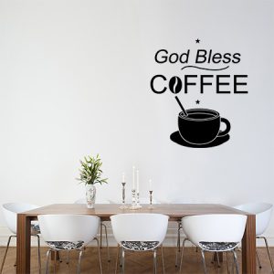 Αυτοκόλλητα Τοίχου - God Bless Coffee — εικόνα 1 από 6