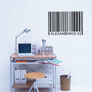 Αυτοκόλλητα Τοίχου - Barcode με το δικό σου μήνυμα — εικόνα 1 από 6