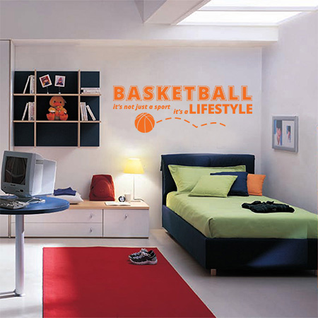 Αυτοκόλλητα Τοίχου - Basketball its a lifestyle — εικόνα 1 από 6