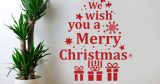 Εποχιακά & Γιορτές - Αυτοκόλλητο “Merry Christmas” με Έλατο & Δώρα — εικόνα 1 από 6