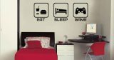 Αυτοκόλλητα Τοίχου - Eat, Sleep, Game σε πλαίσια — εικόνα 2 από 6