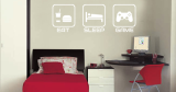 Αυτοκόλλητα Τοίχου - Eat, Sleep, Game σε πλαίσια — εικόνα 4 από 6