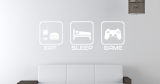 Αυτοκόλλητα Τοίχου - Eat, Sleep, Game σε πλαίσια — εικόνα 5 από 6