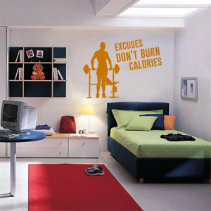 Άνθρωποι & φιγούρες - Αθλητής με τη φράση Excuses dont burn calories — εικόνα 1 από 6