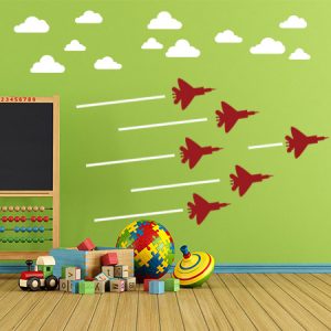 Αεροπλάνα – Ελικόπτερα - Μαχητικά Αεροσκάφη στα σύννεφα (διχρωμία) — εικόνα 1 από 6
