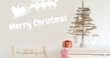 Αυτοκόλλητα Τοίχου - Αυτοκόλλητο Merry Christmas με Άγιο Βασίλη, Έλκηθρο & ΧΟ ΧΟ ΧΟ — εικόνα 3 από 10