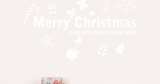 Αυτοκόλλητα Τοίχου - Αυτοκόλλητο “Merry Christmas” με Κρεμαστά Στολίδια — εικόνα 3 από 6