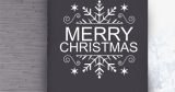 Αυτοκόλλητα Τοίχου - Αυτοκόλλητο “Merry Christmas” με Νιφάδα Χιονιού — εικόνα 2 από 6