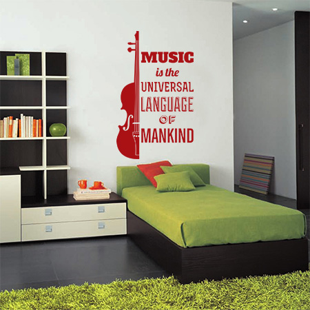 Αυτοκόλλητα Τοίχου - Music is the universal language of mankind — εικόνα 2 από 6