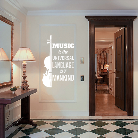 Αυτοκόλλητα Τοίχου - Music is the universal language of mankind — εικόνα 5 από 6