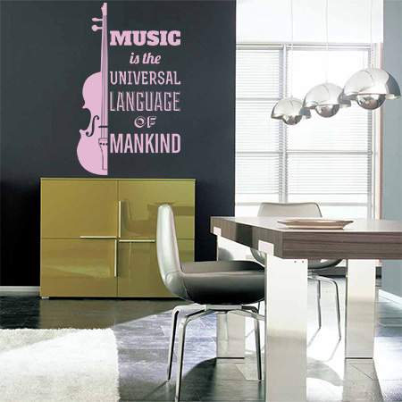 Αυτοκόλλητα Τοίχου - Music is the universal language of mankind — εικόνα 1 από 6