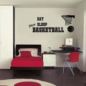 Αυτοκόλλητα Τοίχου - Eat, Sleep, Play Basketball — εικόνα 1 από 6