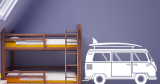 Αυτοκίνητα - Αυτοκόλλητο Τοίχου "Camper Van Ready for Vacation" για Σαλόνι & Δωμάτια 🚐🏄‍♂️ — εικόνα 6 από 6