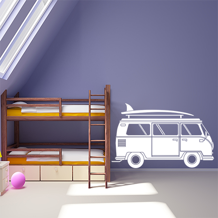 Αυτοκίνητα - Αυτοκόλλητο Τοίχου "Camper Van Ready for Vacation" για Σαλόνι & Δωμάτια 🚐🏄‍♂️ — εικόνα 6 από 6