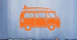 Αυτοκίνητα - Αυτοκόλλητο Τοίχου "Camper Van Ready for Vacation" για Σαλόνι & Δωμάτια 🚐🏄‍♂️ — εικόνα 1 από 6