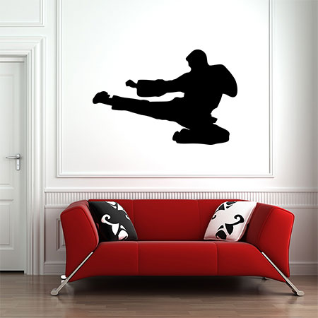 Αυτοκόλλητα Τοίχου - Tae Kwon Do κλωτσιά στον αέρα — εικόνα 2 από 6
