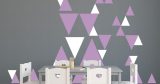 Αυτοκόλλητα Τοίχου - Pattern Ασύμμετρα τρίγωνα Διχρωμία (Σετ) — εικόνα 4 από 6