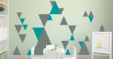 Αυτοκόλλητα Τοίχου - Pattern Ασύμμετρα τρίγωνα Διχρωμία (Σετ) — εικόνα 3 από 6