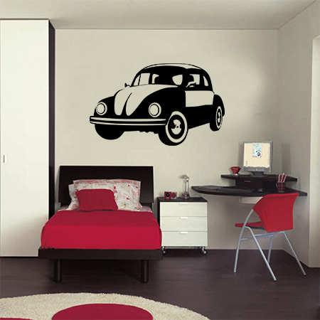 Αυτοκίνητα - Αυτοκόλλητο Τοίχου "VW Beetle" για Δωμάτια & Χώρους Διακόσμησης 🚗✨ — εικόνα 1 από 6
