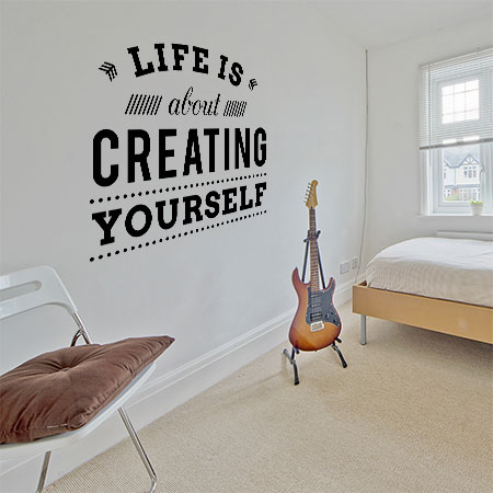 Αυτοκόλλητα Τοίχου - Life is about creating yourself — εικόνα 2 από 6