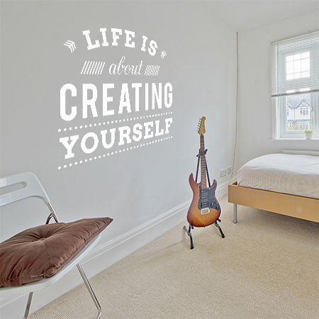 Αυτοκόλλητα Τοίχου - Life is about creating yourself — εικόνα 4 από 6